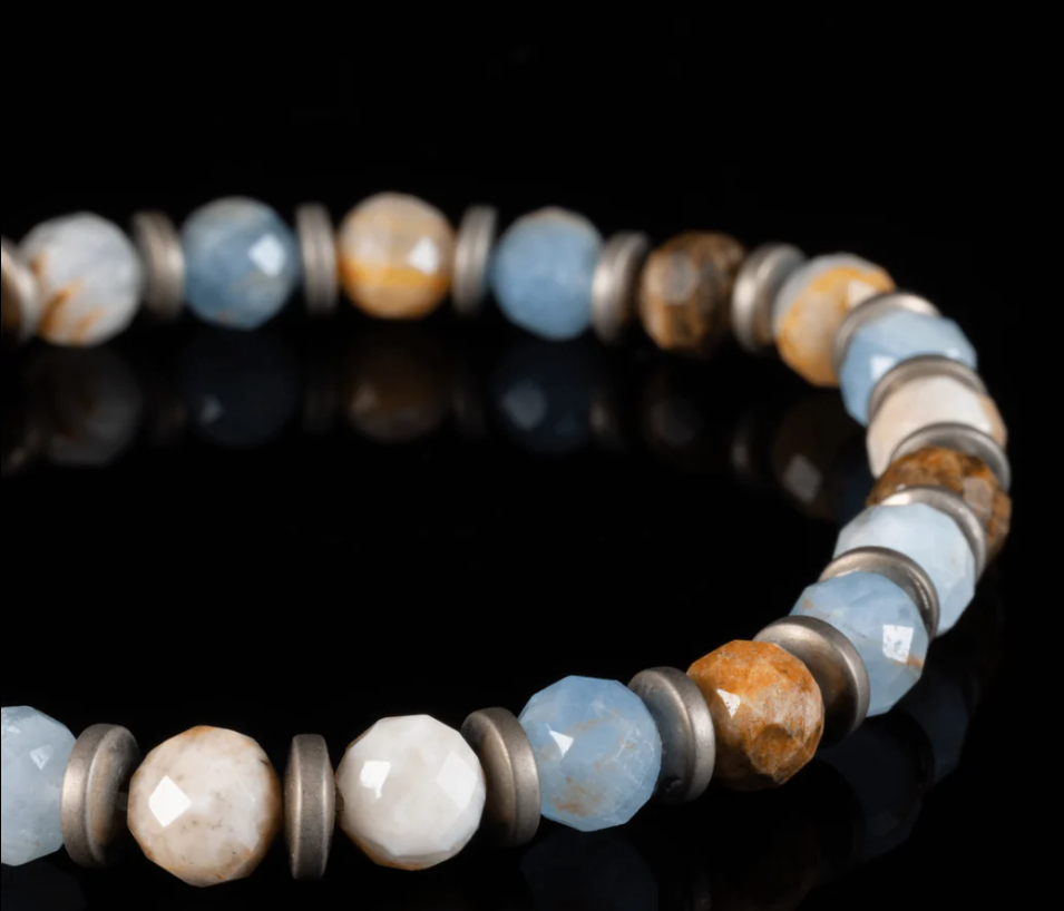 Aquamarine Multi-Stone Balancing Protective Bracelet