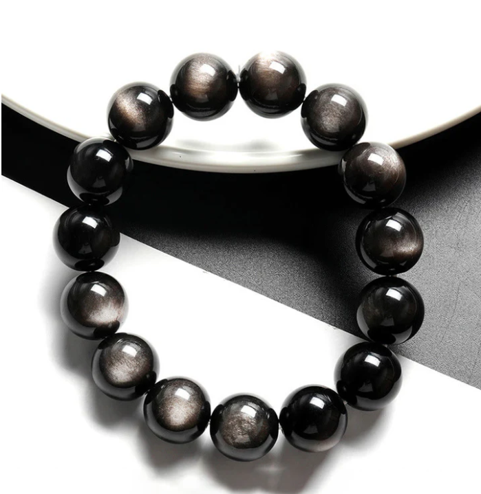 Silver Sheen Obsidian Calm & Protection Bracelet (Fire Horse Edition)